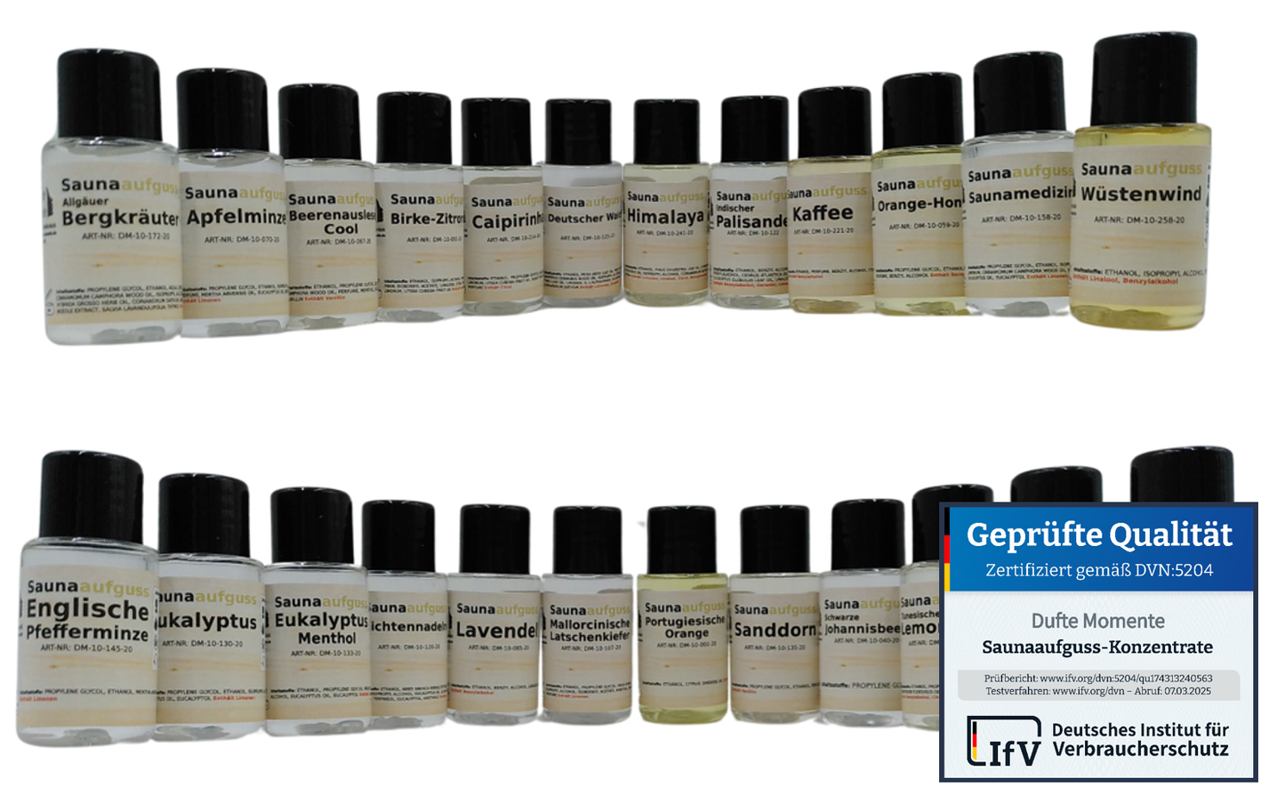 Saunaduft Konzentrat 20ml Flaschen 24er Set