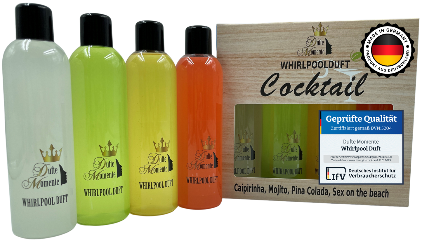 Whirlpoolduft 4er Set Cocktaildüfte Karton