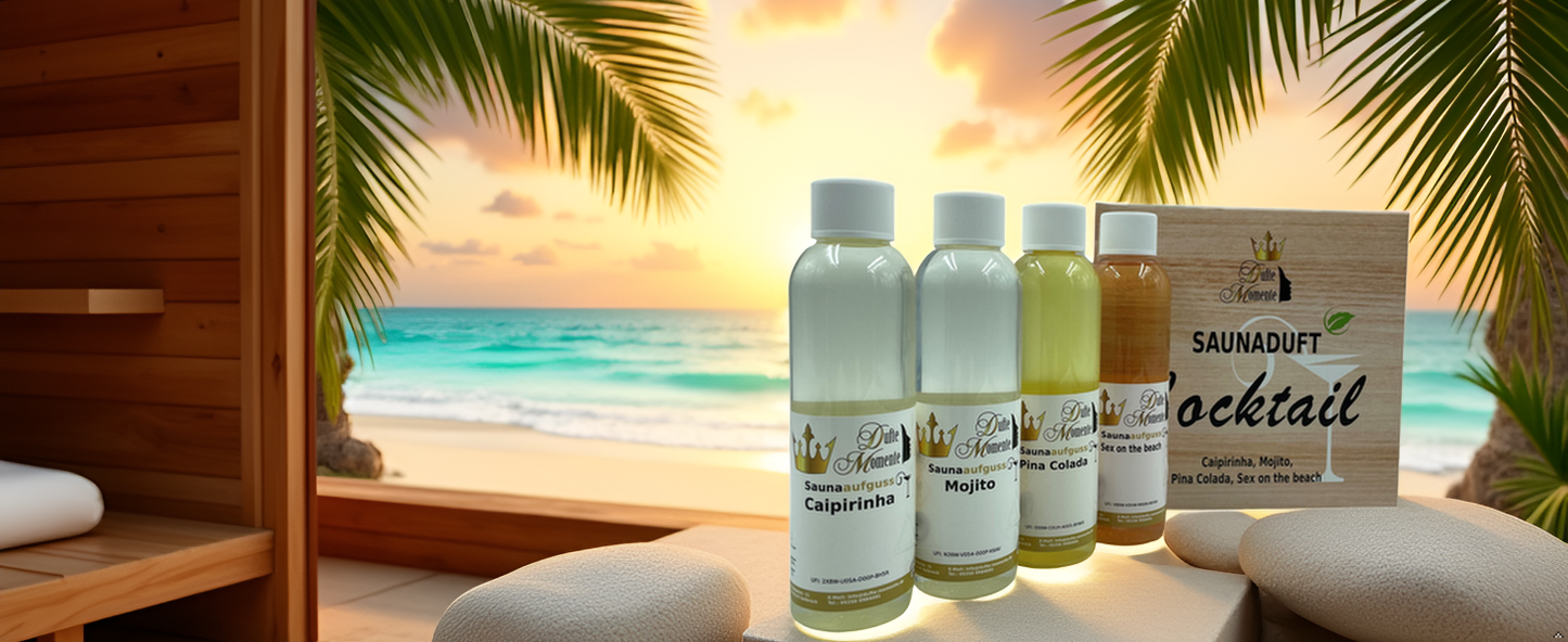 Saunaaufguss Cocktail-Set (4x250ml) | Exotische Düfte