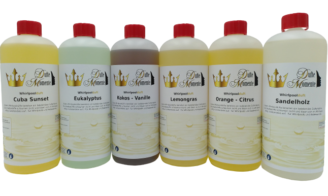 Whirlpool Duft Set – freie Duftwahl (4–24 Flaschen à 1 Liter)