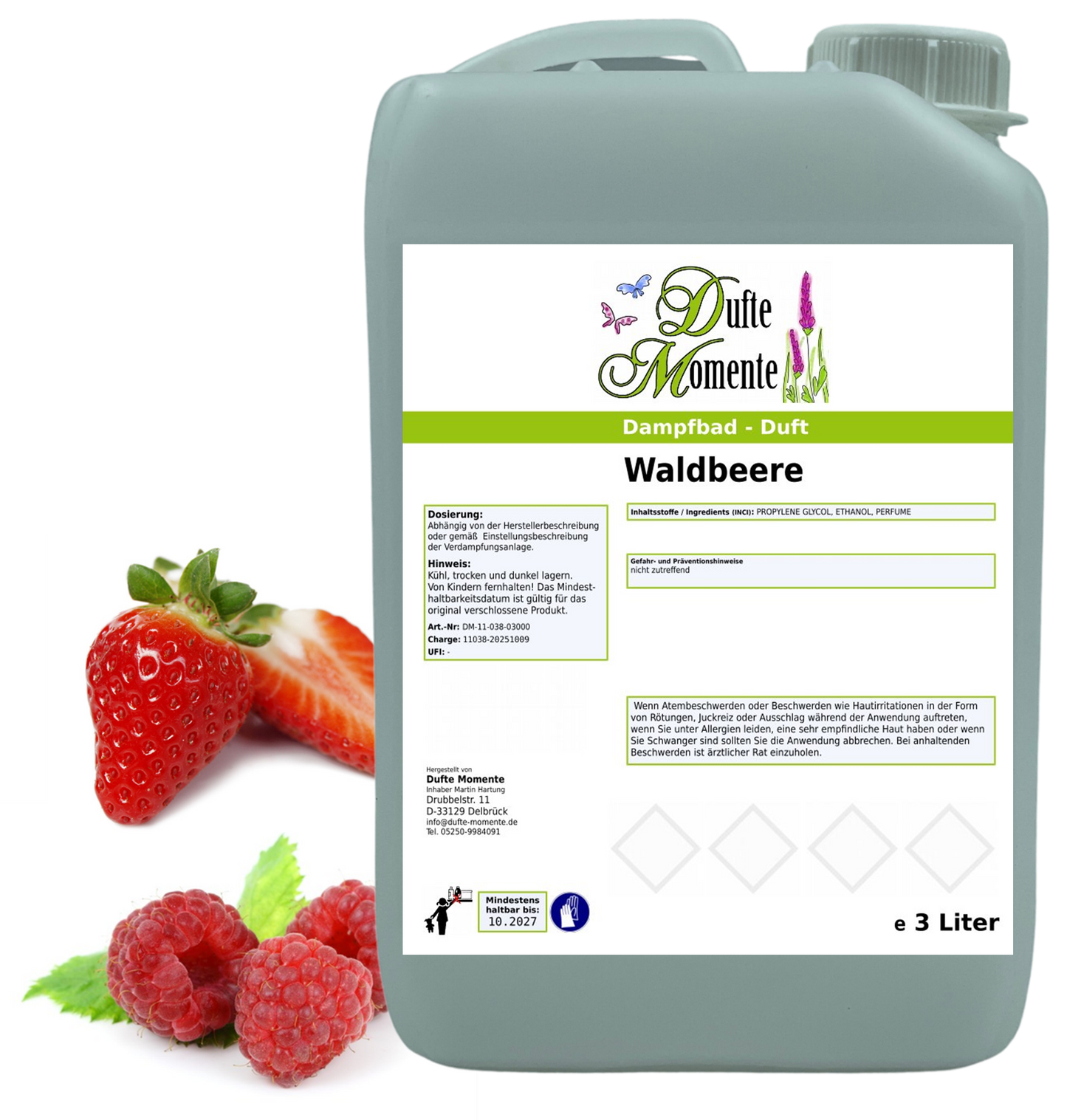 Dampfbad Duftkonzentrat waldbeere in 3 liter kanister