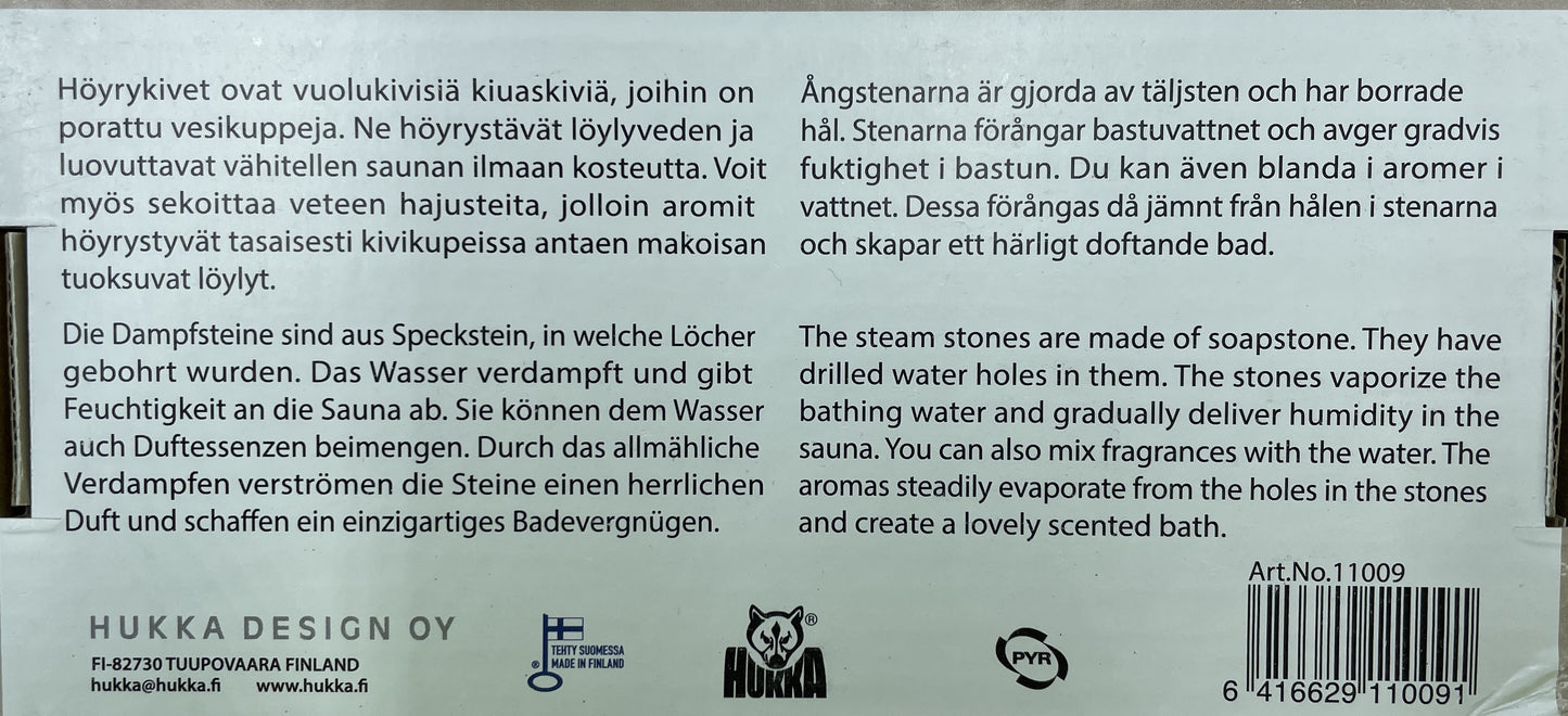 Dampfsteine Umverpackung