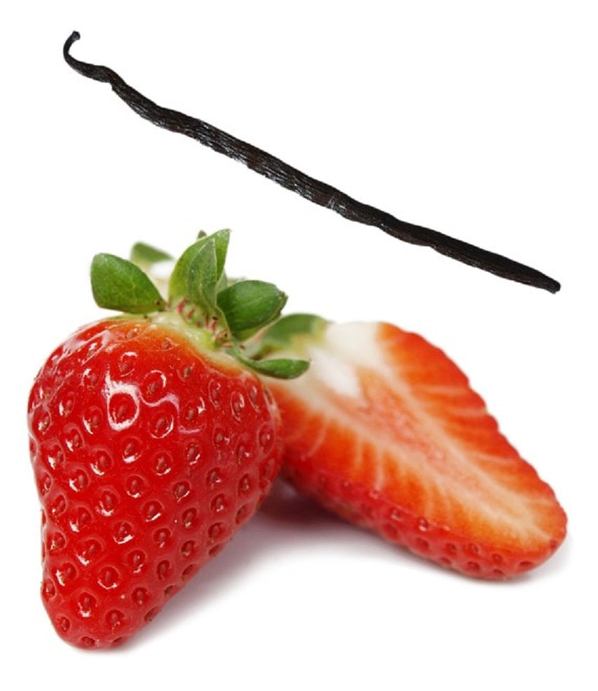 Erdbeeren und Vanille-Schote