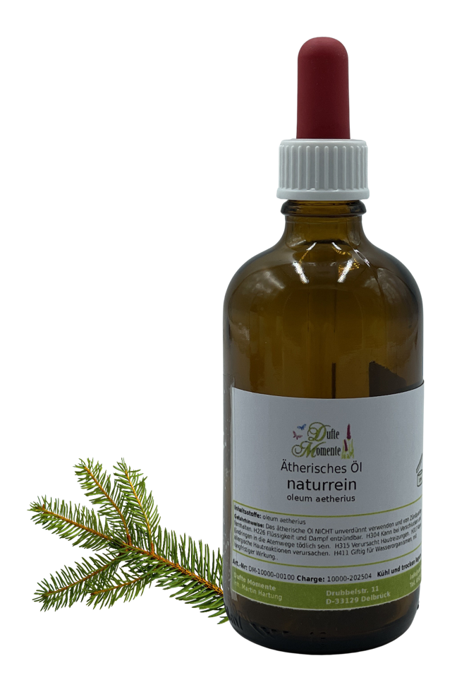 Braunglas-Flasche Ätherische Öl 100 ml mit Pipette