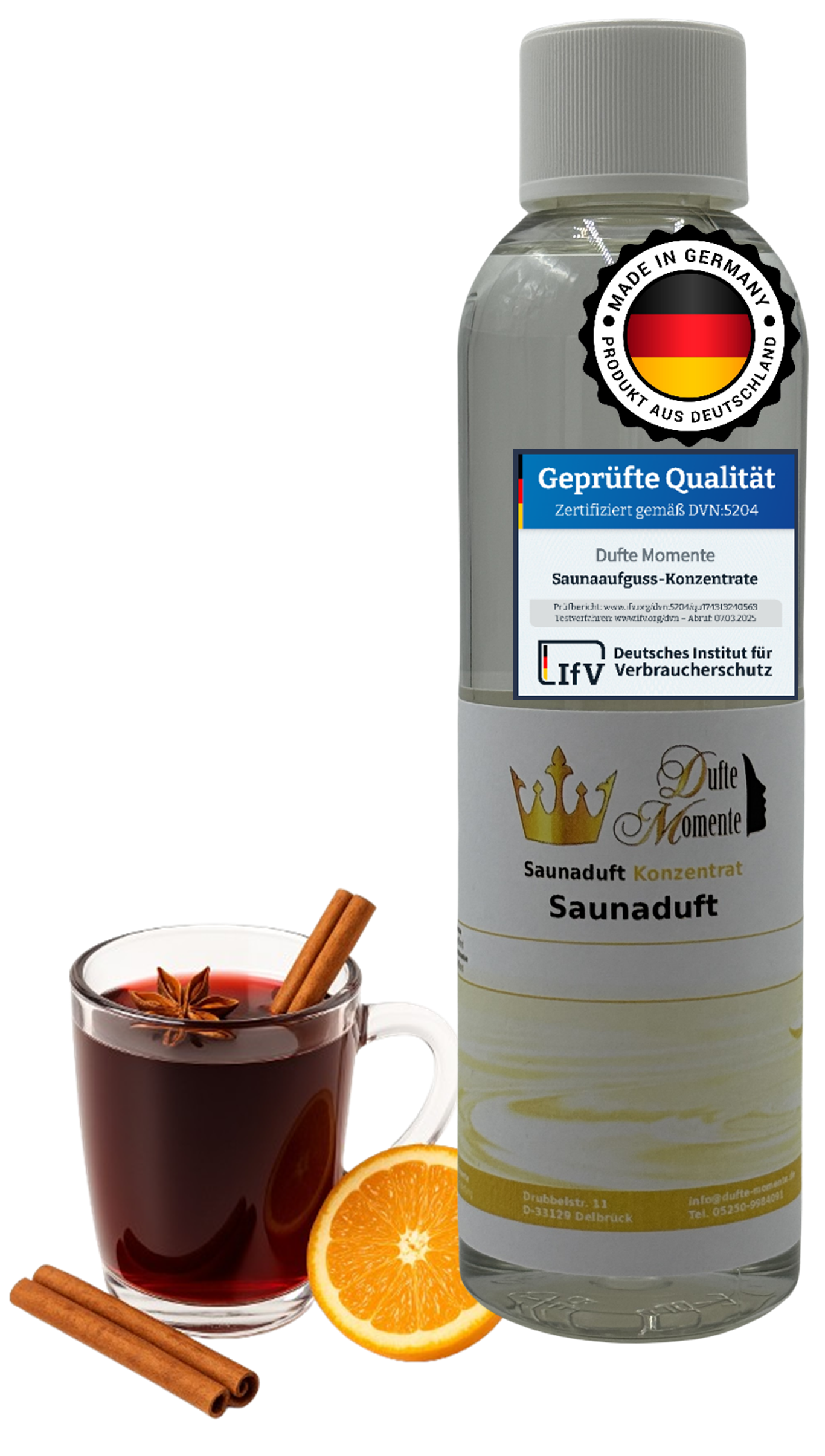 Glühwein Saunaaufguss-Konzentrat | 250 ml – 3 L | Würzig & Wärmend