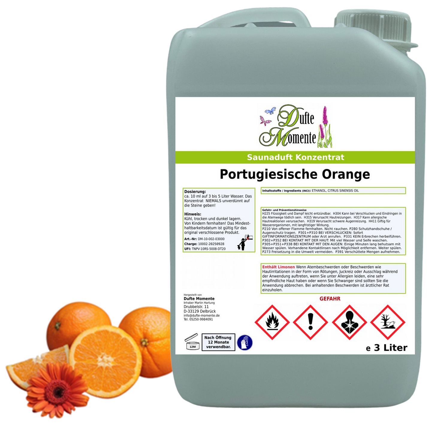 Orange Saunaaufguss-Konzentrat | 250 ml – 3 L | Fruchtig & Belebend