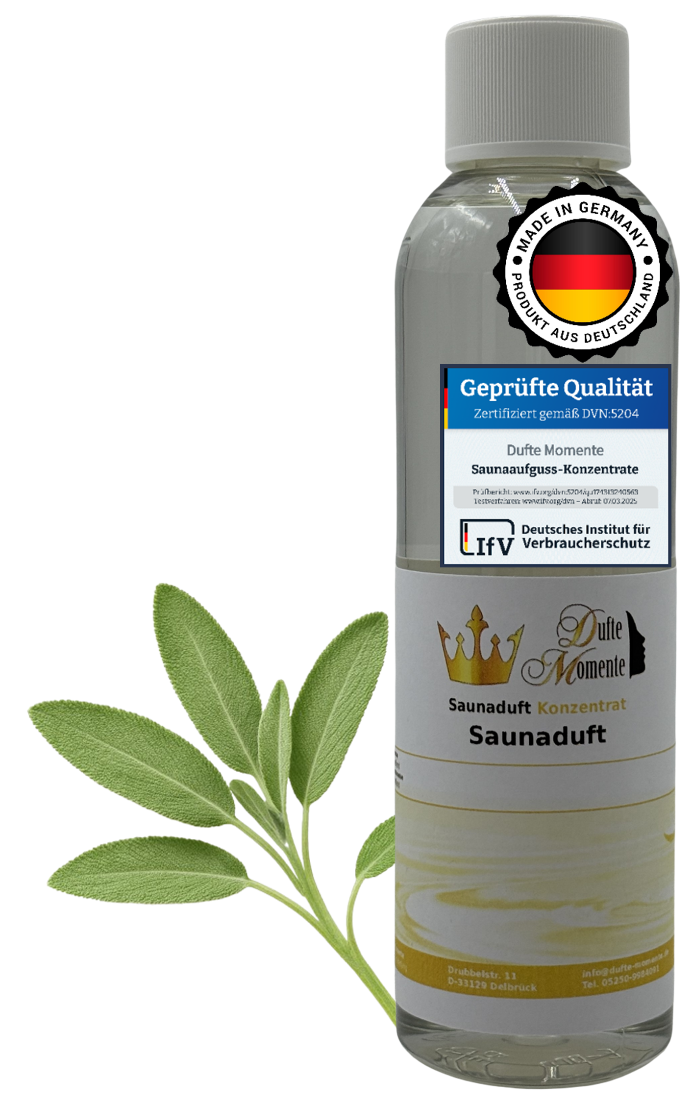 Salbei Saunaaufguss-Konzentrat | 250 ml – 3 L | Würzig & Kräuterig