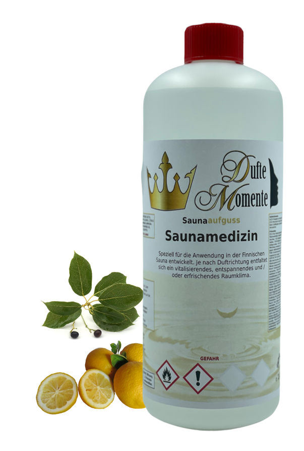 Saunamedizin Saunaaufguss-Konzentrat | 250 ml – 3 L | Kampfer & Zitrone