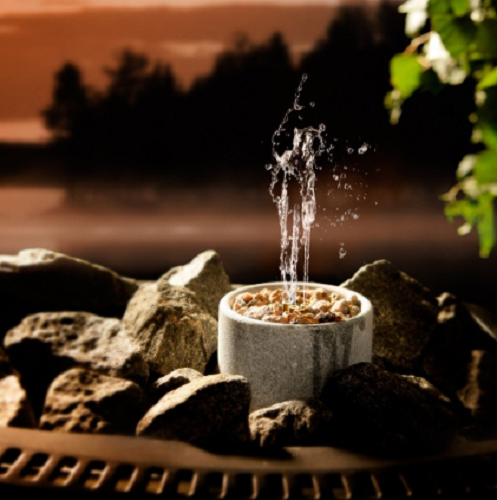 Specksteinbrunnen auf Saunasteine