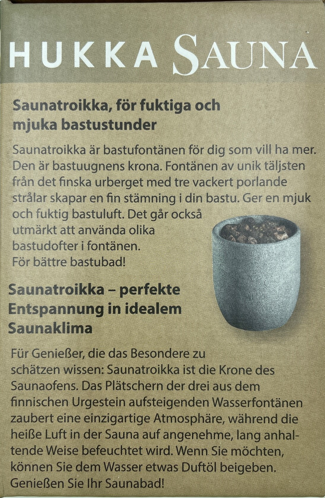 Saunatroikka Umverpackung