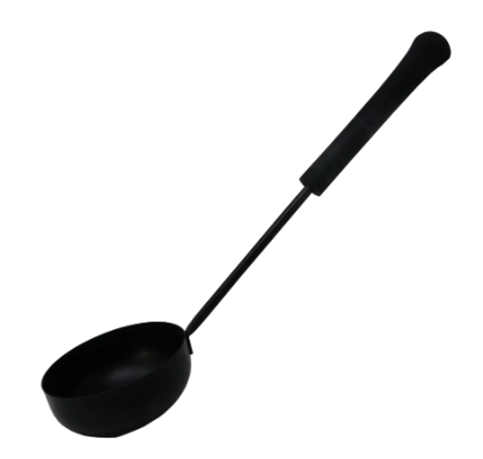 Schöpfkelle Edelstahl Schwarz Pulverbeschichtet