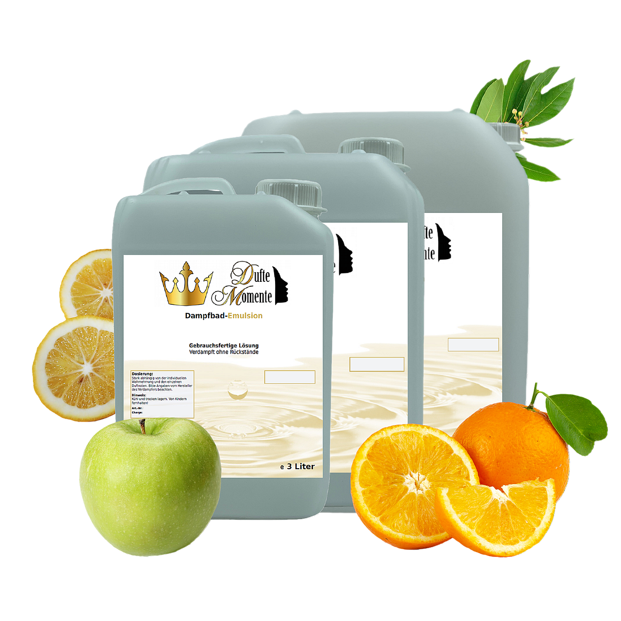Dampfbad-Emulsion Kollektion Exotisch & Fruchtig | 10 Düfte | Gebrauchsfertig & DVN-Zertifiziert für Dein Home-Spa | 3L, 5L, 10L
