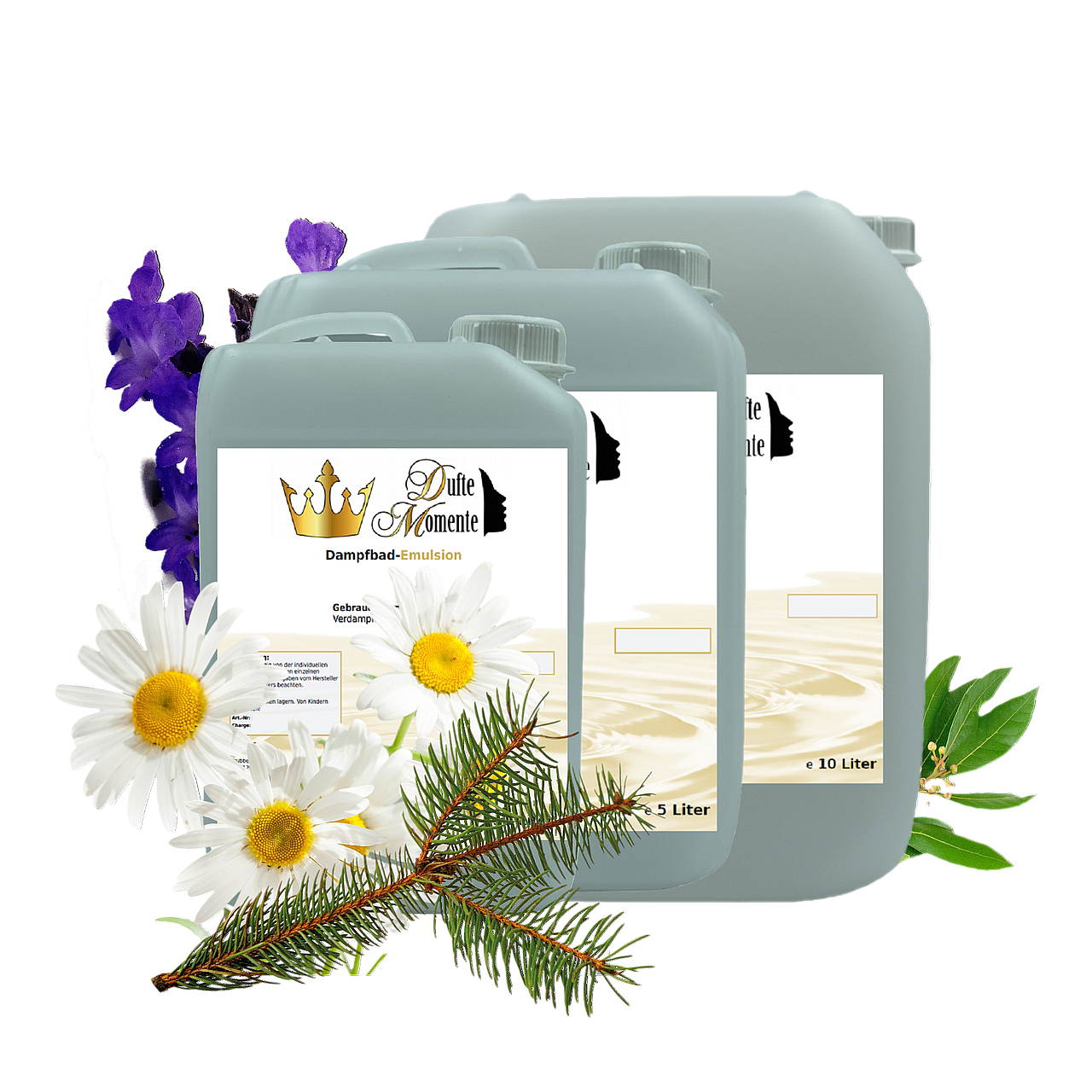 Dampfbad-Emulsion Kollektion Klassisch & Kräuterig | 10 Düfte | Gebrauchsfertig & DVN-Zertifiziert für Dein Home-Spa | 3L, 5L, 10L