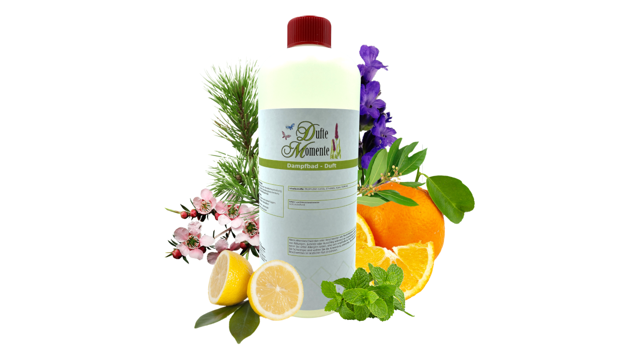 1 Liter Flasche Dampfbad Duft mit Früchten und Kräutern