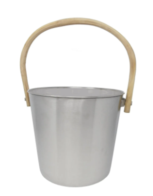 Saunakübel 10 Liter aus Edelstahl mit Handgriff