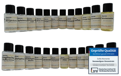 Saunaduft Konzentrat 20ml Flaschen 24er Set