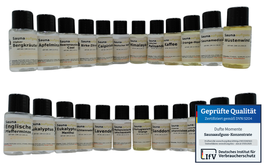 Saunaduft Konzentrat 20ml Flaschen 24er Set