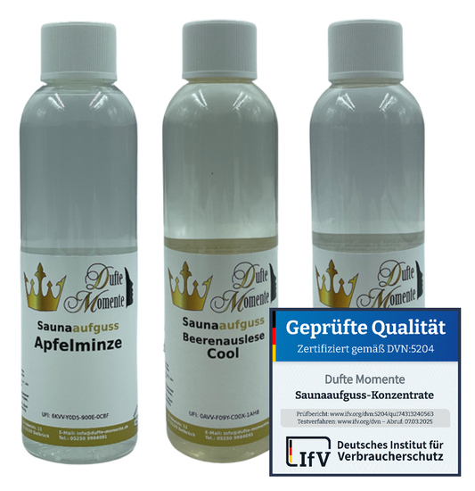 Saunaduft Konzentrat 250ml Dreier Set fruchtig frisch