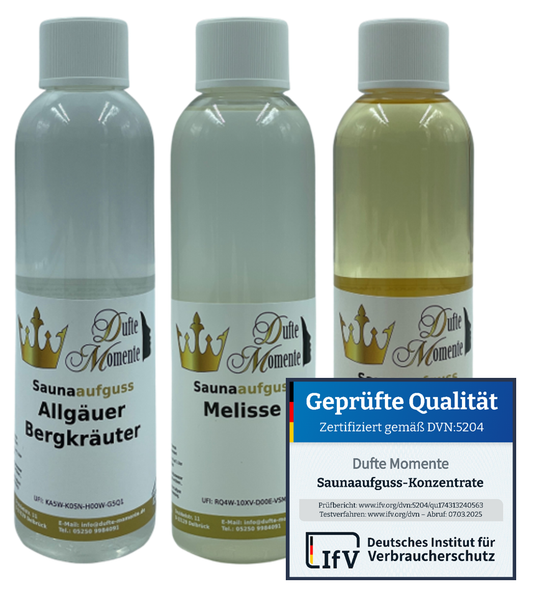 Saunaduft Konzentrat 250ml Dreier Set würzig