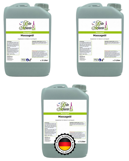 3 x 3 Liter Massageöl Kanister