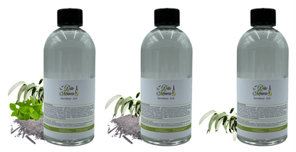 Drei Flaschen Dampfbad-Konzentrat