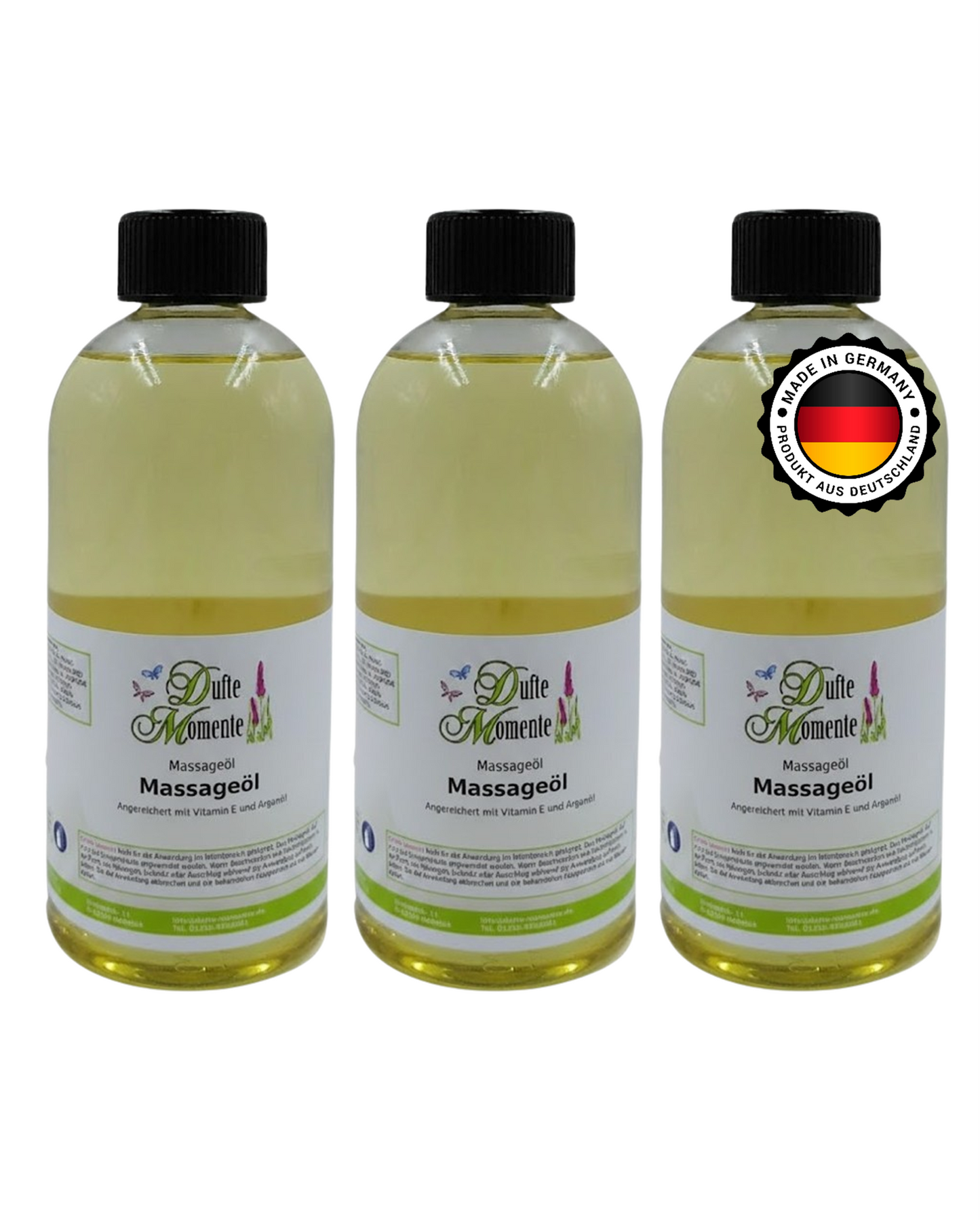 3 x 500ml Massageöl Flaschen