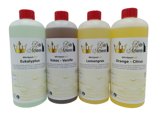 Whirlpool Duft Set – freie Duftwahl (4–24 Flaschen à 1 Liter)