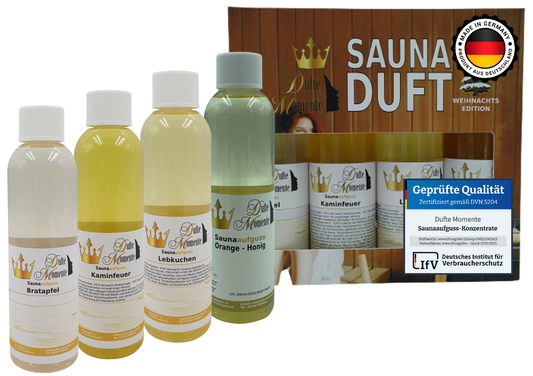 Saunaduft Konzentrat 250ml 4er Set Weihnachten