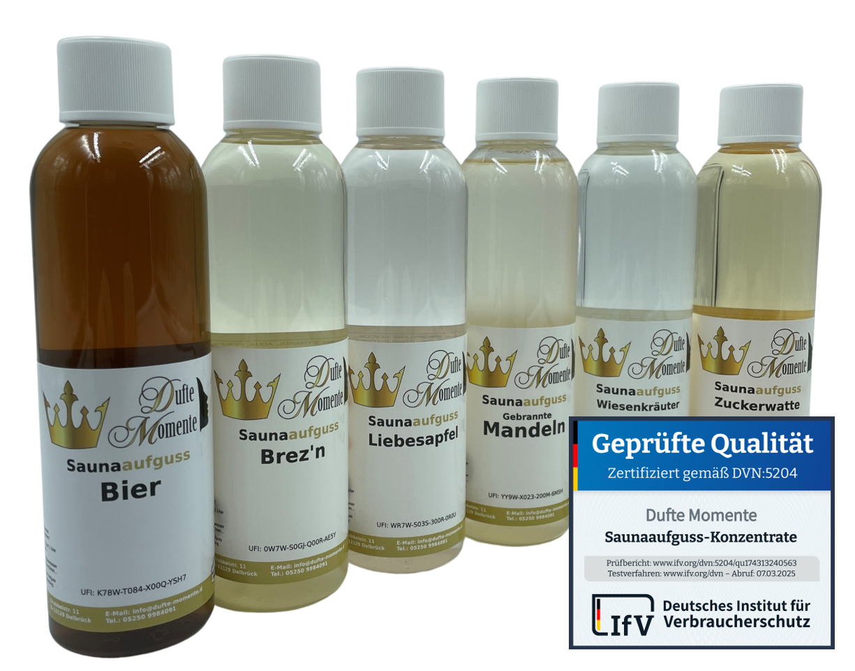 Saunaduft Konzentrat 250ml 6er Set Oktoberfest