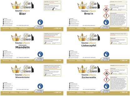 Zusammenstellung Etiketten der Oktoberfest-Düfte