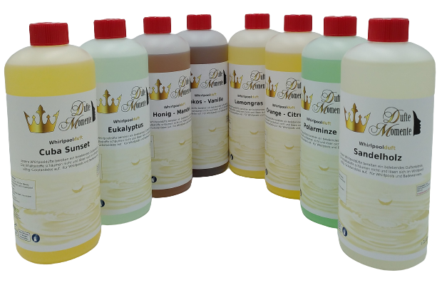 Whirlpool Duft Set – freie Duftwahl (4–24 Flaschen à 1 Liter)