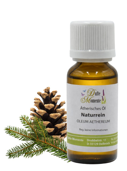 Ätherische Ölmischung Deutscher Wald 10 ml Flasche mit Tannenzweig und Zapfen