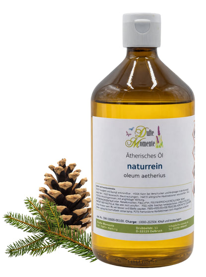 Ätherische Ölmischung Deutscher Wald naturrein mit Edeltannennadel Fichtennadel und Latschenkiefer in Glasflasche Dufte Momente 500 ml