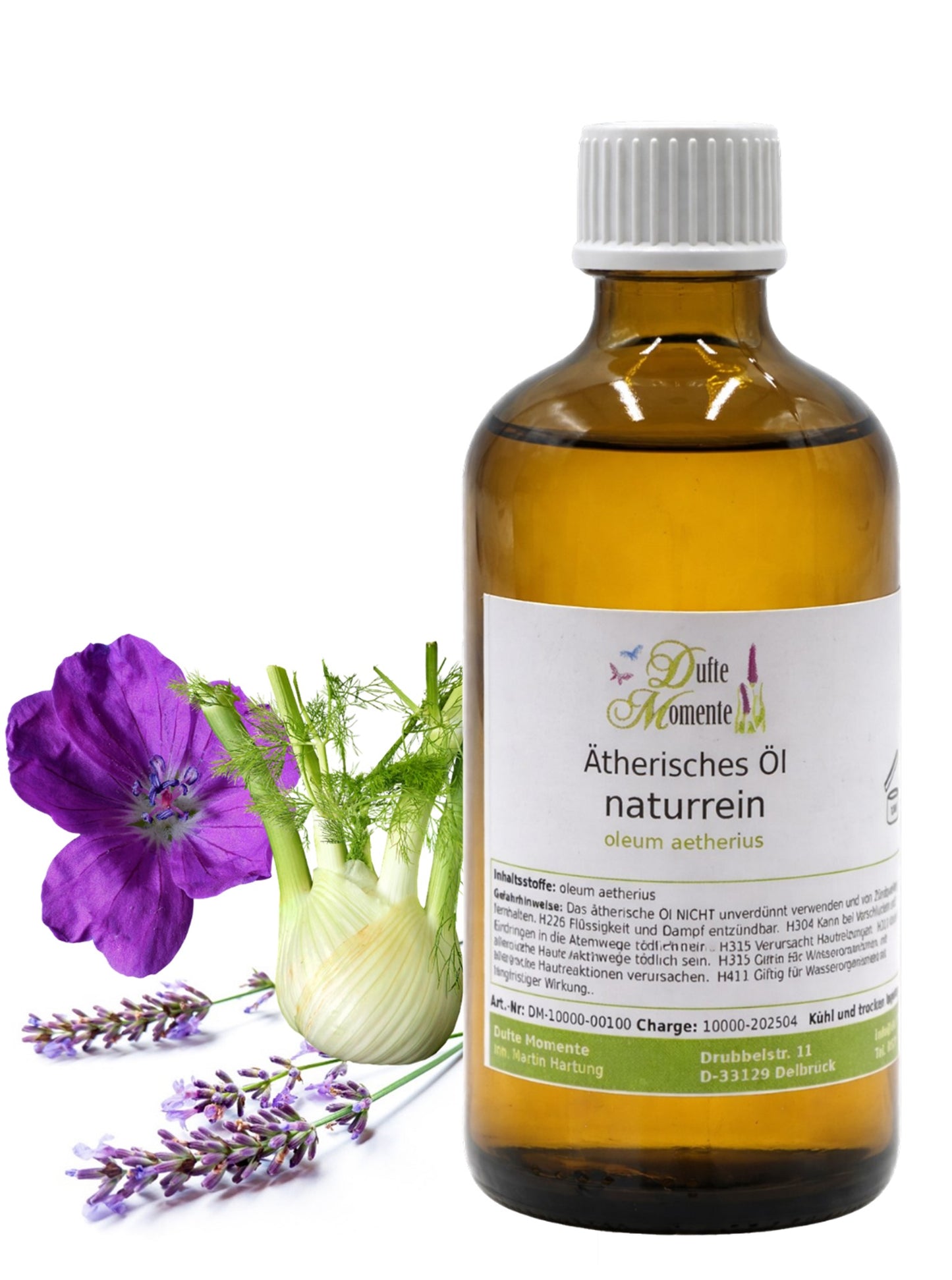 Ätherische Ölmischung Exotic naturrein mit Fenchel Geranium Lavendel in Glasflasche Dufte Momente 100 ml