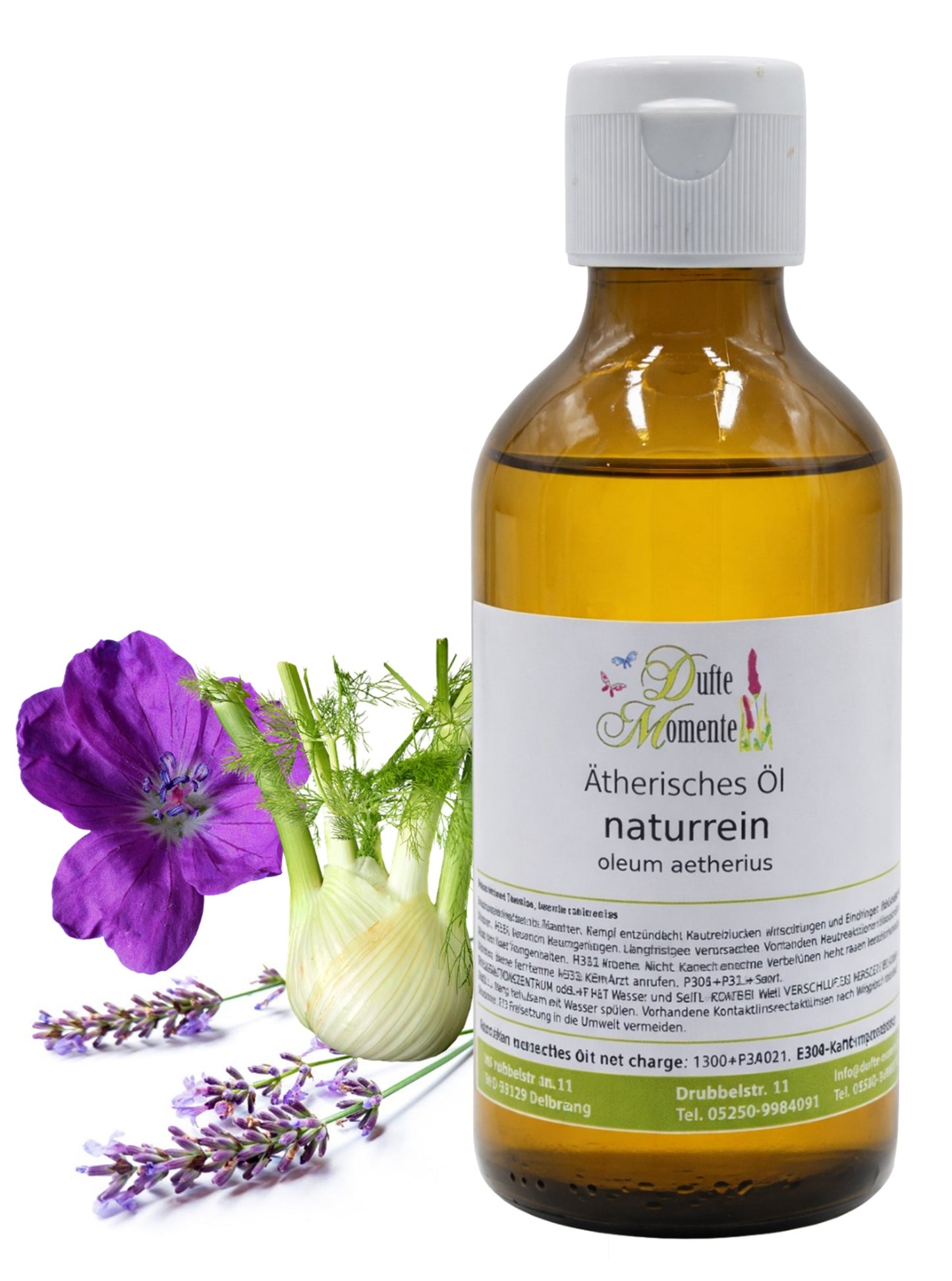 Ätherische Ölmischung Exotic naturrein mit Fenchel Geranium Lavendel in Glasflasche Dufte Momente 250 ml