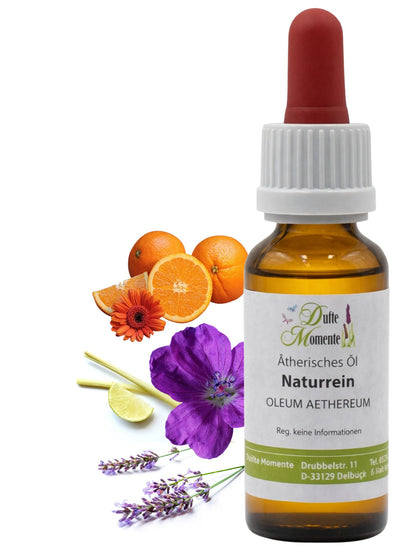 Ätherische Ölmischung Französische Camargue naturrein mit Geranium Lavendel Lemongras und Orange in Glasflasche Dufte Momente 10 ml mit Pipette