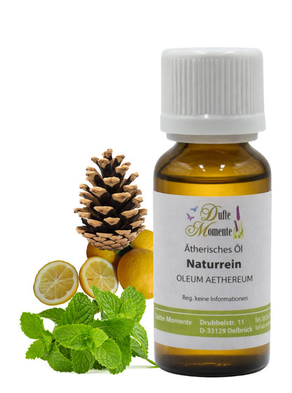 Ätherische Ölmischung Gluthauch naturrein mit Minze und Zitrone in Glasflasche Dufte Momente 10 ml
