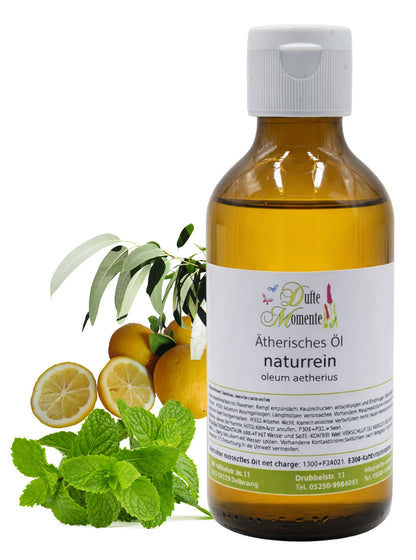 Ätherische Ölmischung Gute Besserung naturrein mit Eukalyptus Minze und Zitrone in Glasflasche Dufte Momente 250 ml