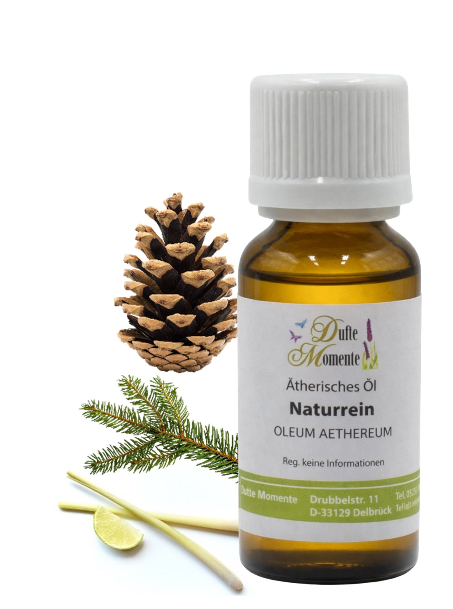 Ätherische Ölmischung Himalaya naturrein mit Edeltannennadel Kiefernnadel und Lemongras in Glasflasche Dufte Momente 10 ml
