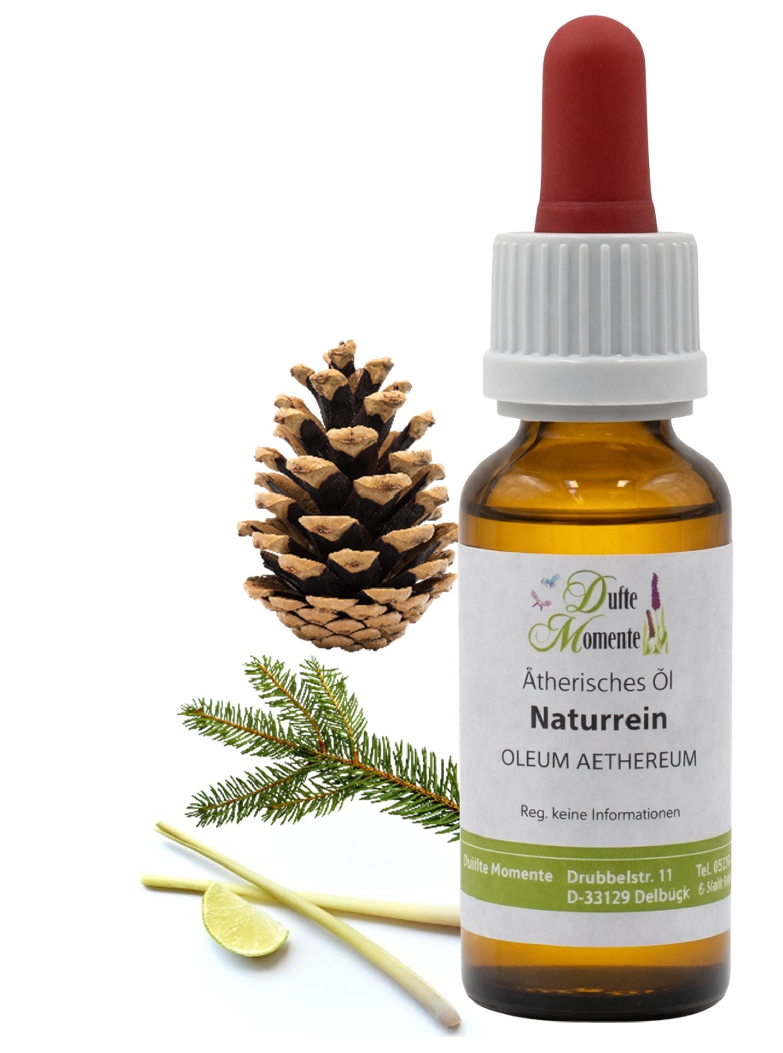 Ätherische Ölmischung Himalaya naturrein mit Edeltannennadel Kiefernnadel und Lemongras in Glasflasche Dufte Momente 10 ml mit Pipette