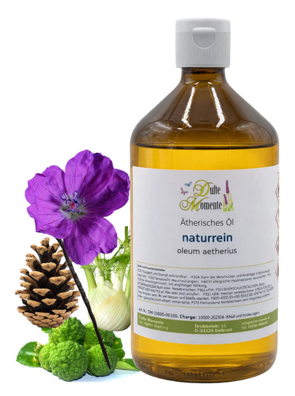Indian Summer ätherische Ölmischung 500 ml mit Bergamotte, Fenchel, Geranium, Latschenkiefer und Tonkabohne