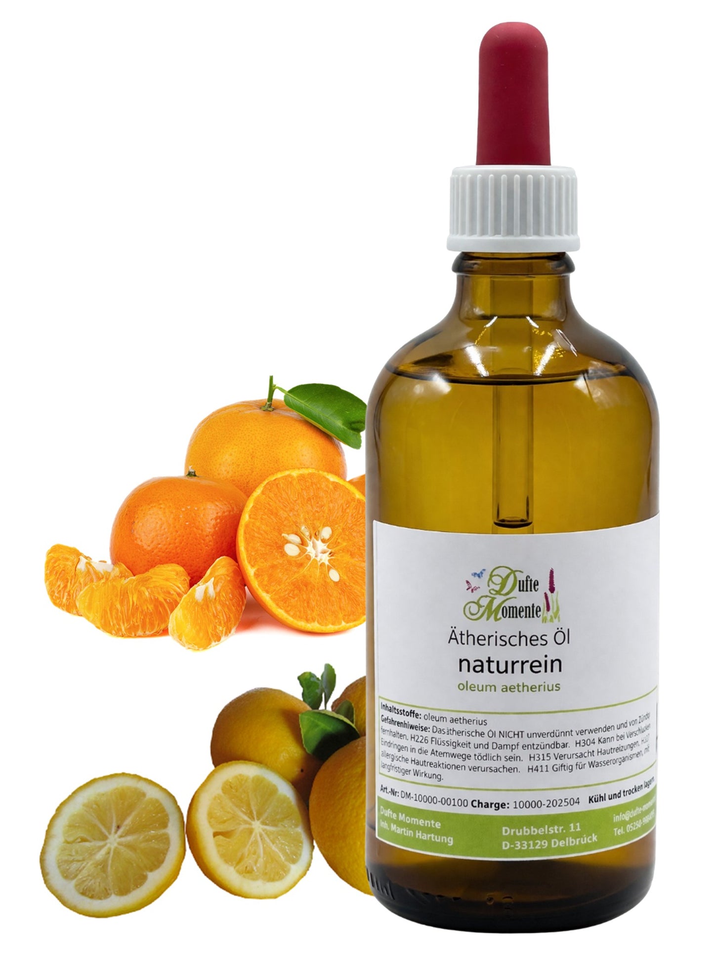 Ätherische Ölmischung Mandarine-Zitrone 100 ml mit Pipette – naturreines Duftöl mit Mandarine und Zitrone von Dufte Momente