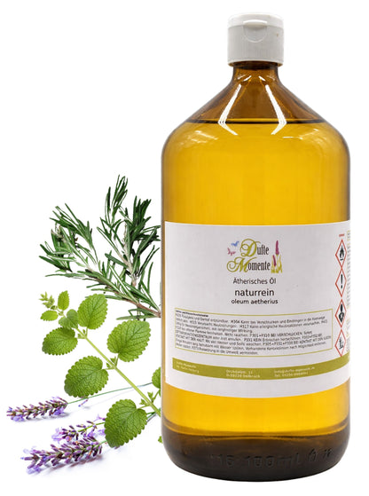 1000-ml-Flasche der ätherischen Ölmischung Mediterra mit Rosmarin, Melisse und Lavendel
