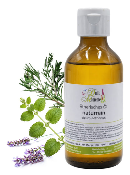 250-ml-Flasche der ätherischen Ölmischung Mediterra mit Rosmarin, Melisse und Lavendel