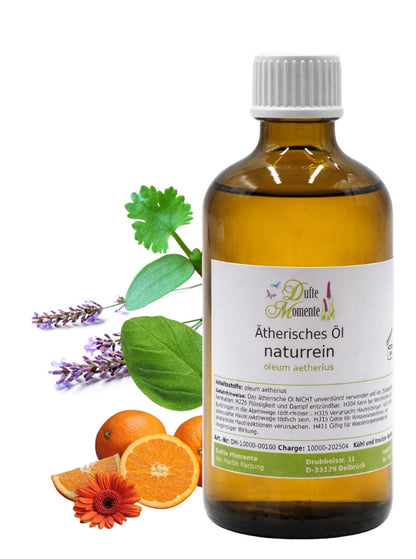 100-ml-Flasche der ätherischen Ölmischung Oriental Spice mit Orangen, Lavendel, Basilikum und Koriander