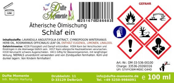 Schlaf ein (Lavendel, Melisse, Rosmarin)