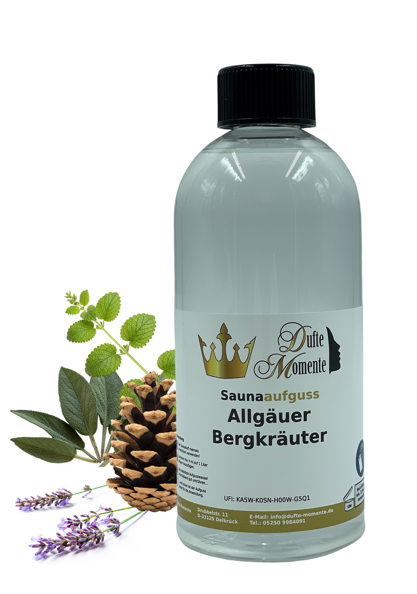 Allgäuer Bergkräuter Saunaaufguss-Konzentrat | 250 ml – 3 L | Würzig & Kräuterig