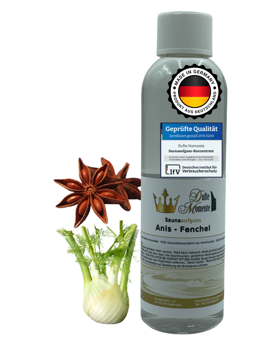 Saunaduft Konzentrat 250 ml Flasche Anis - Fenchel