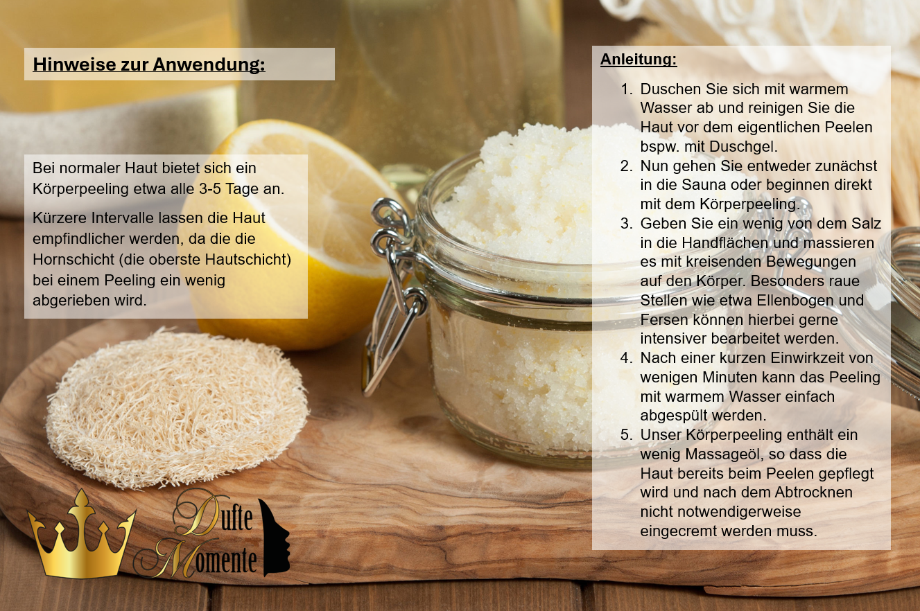 Anwendungshinweise des Produkts wie im Artikeltext