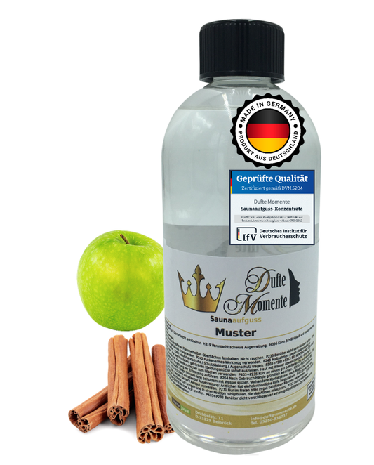 Saunaduft Konzentrat 500 ml Flasche Apfel - Zimt